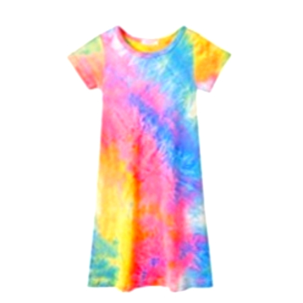 Kids size XL tie dye cotton t-shirt dress